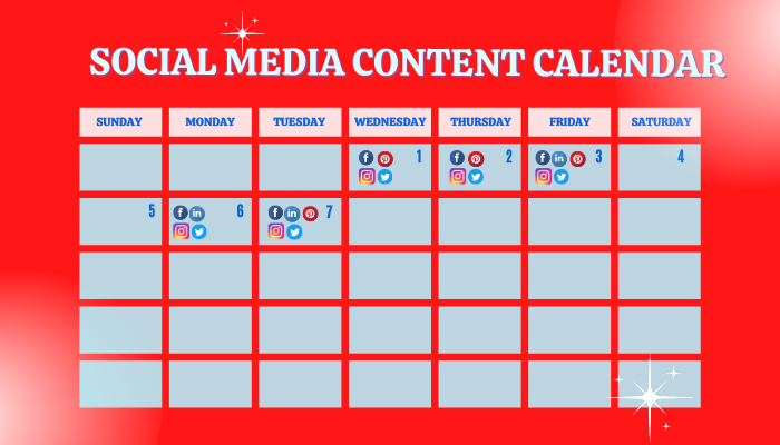social media content calendar