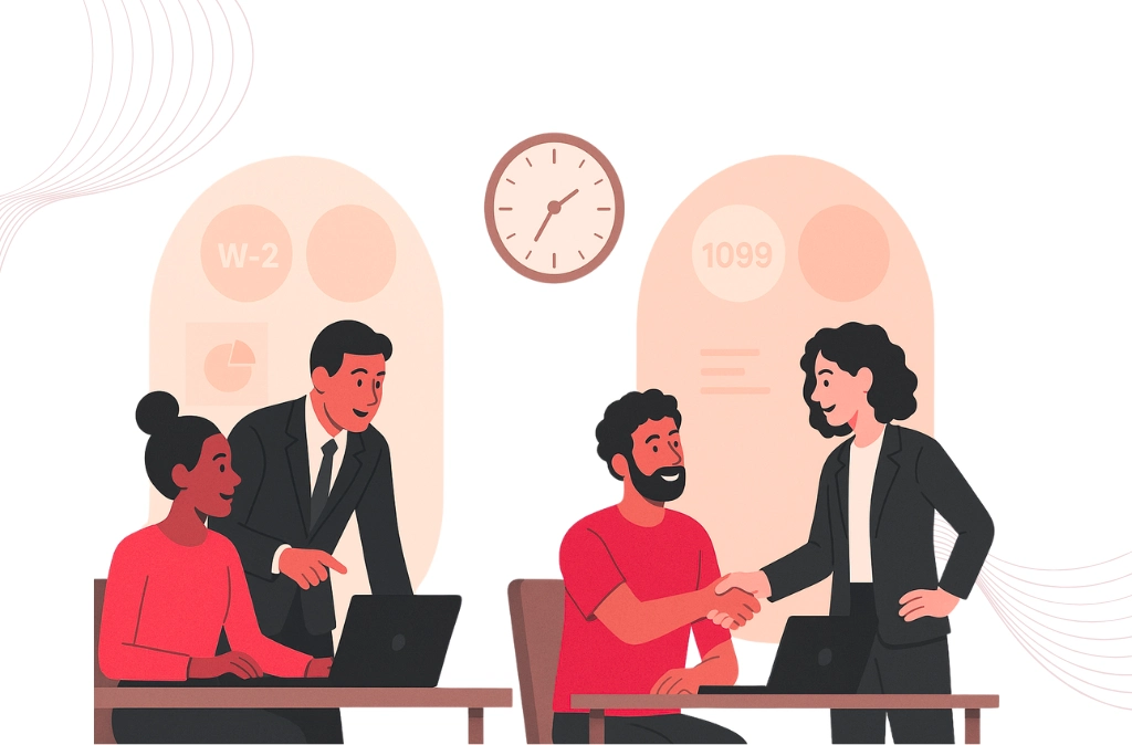 How W-2 vs. 1099 Workers Affect Team Culture, Workflow, and Retention?