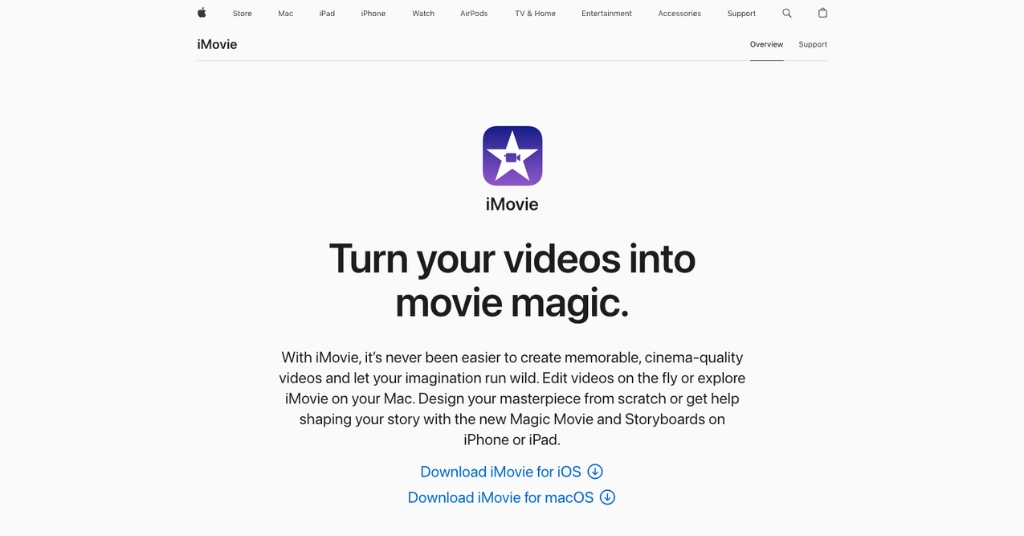 iMovie: Best Beginner-Friendly Mac Editor