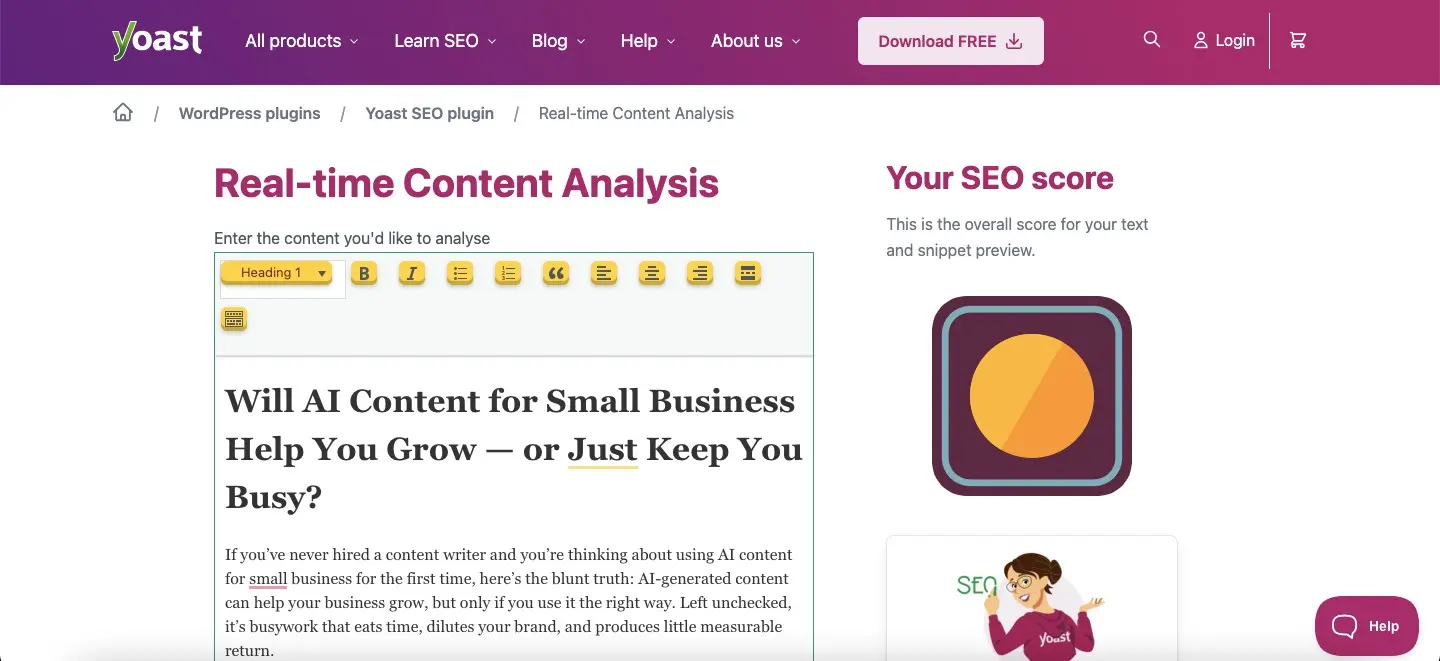 yoast screenshot