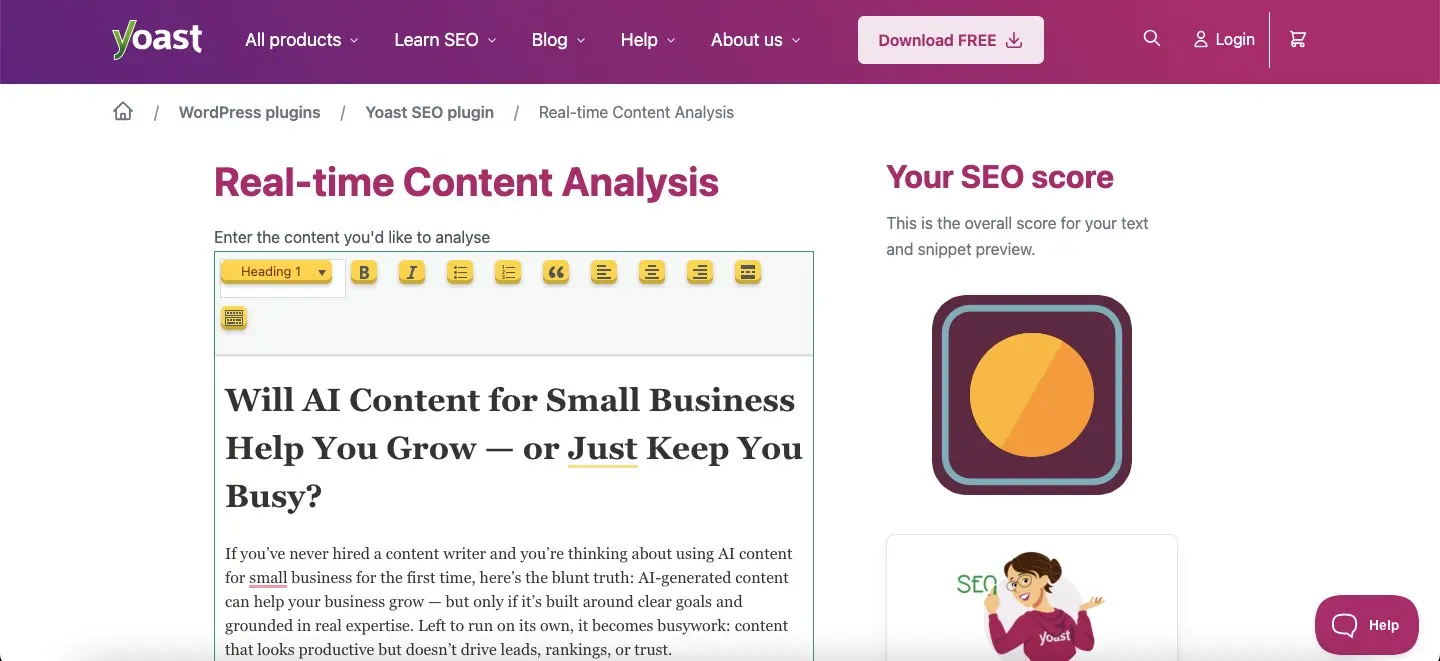 marketmuse yoast screenshot