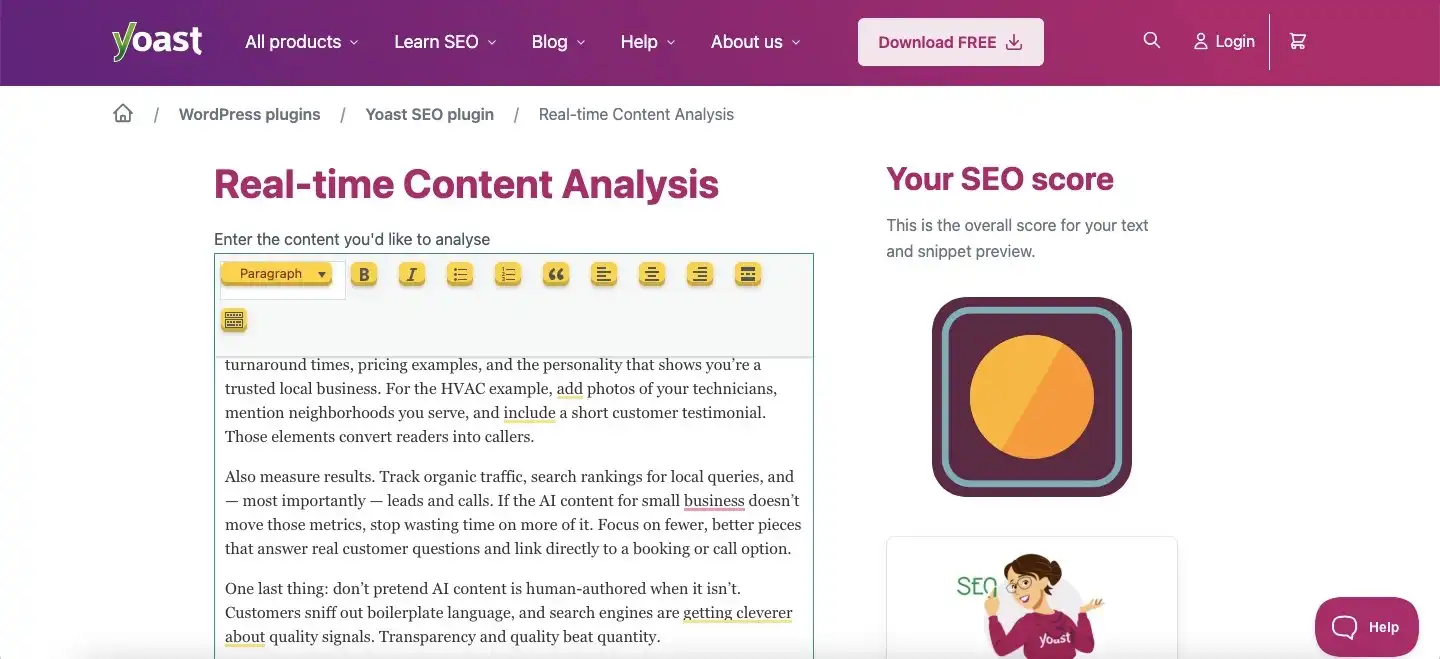 yoast screenshot